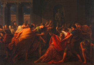 Die Ermordung Julius Caesars by Heinrich Friedrich Fuger Oil Painting