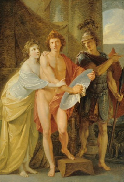 Hektors Abschied von Andromache  by Heinrich Friedrich Fuger - Hand-Painted Oil Painting Reproduction