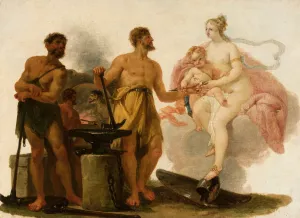 Venus in the forge of Vulcan by Heinrich Friedrich Fuger Oil Painting