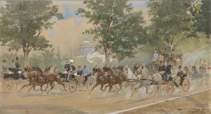 Ausfahrt Franz Ferdinand im Prater by Heinrich Gottfried Wilda Oil Painting