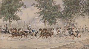 Erzherzog Otto mit einem weiteren Erzherzog in Kutsche by Heinrich Gottfried Wilda Oil Painting