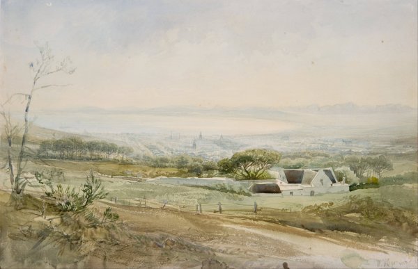 Cape Town from the Top of Kloof Street  by Heinrich Hermann - Hand-Painted Oil Painting Reproduction