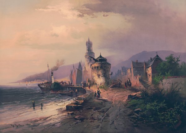 Main Product Photo of Andernach a Rhein  Painting by Heinrich Hiller