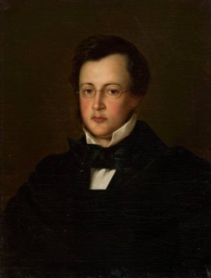 Portrait of Konstanty Swidzinski by Heinrich Hollpein Oil Painting