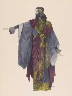 Klingsor by Heinrich Lefler Oil Painting