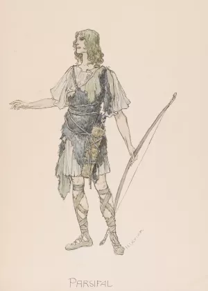Parsifal by Heinrich Lefler Oil Painting