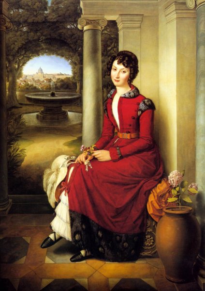 Marchesa Florenzi by Heinrich Maria Von Hess - Hand-Painted Oil Painting Reproduction