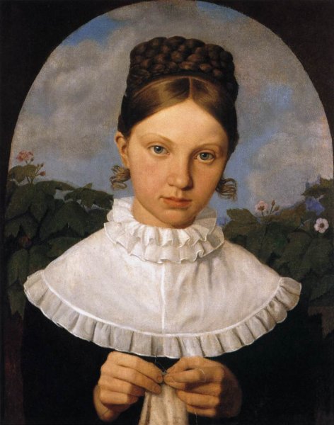 Portrait of Fanny Gail by Heinrich Maria Von Hess - Hand-Painted Oil Painting Reproduction