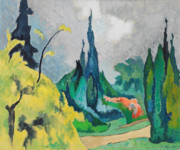 Park Dilborn  by Heinrich Nauen - Hand-Painted Oil Painting Reproduction