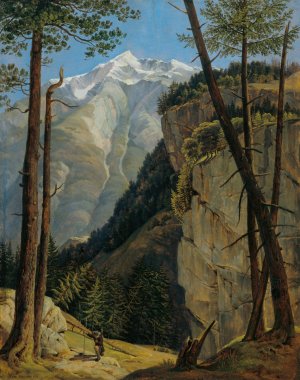 Der Watzmann vom Wimbachtal aus by Heinrich Reinhold Oil Painting