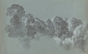 Forest Treetops Struck by Light by Heinrich Rieter Oil Painting