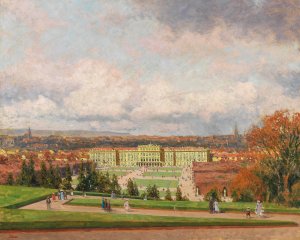 A View of Schonbrunn Palace by Heinrich Tomec Oil Painting