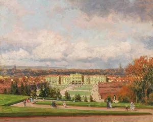 A View of Schonbrunn Palace by Heinrich Tomec Oil Painting
