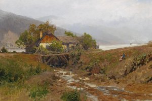 Blick bei Weisenkirchen uber die Donau by Heinrich Tomec Oil Painting