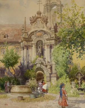 Taufe in Durnstein by Heinrich Tomec Oil Painting