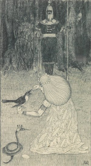 Die Schlangenbraut by Heinrich Vogeler Oil Painting