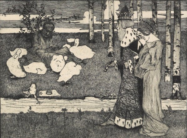 FroschkOnig  by Heinrich Vogeler - Hand-Painted Oil Painting Reproduction