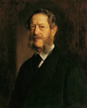 Der Dichter Anastasius Grun by Heinrich Von Angeli Oil Painting