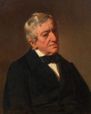 Franz Grillparzer, Schriftsteller by Heinrich Von Angeli Oil Painting