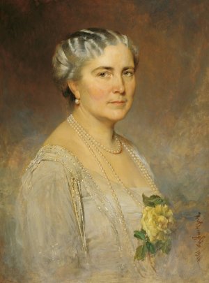 Margarethe Grafin Lanckoronska by Heinrich Von Angeli Oil Painting