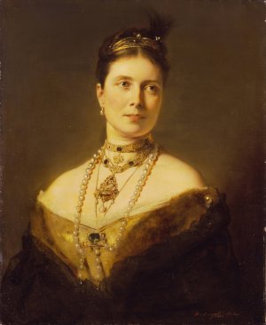 The Empress Frederick of Germany as Crown Princess of Prussia by Heinrich Von Angeli Oil Painting