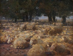Schafpark by Heinrich Von Zugel Oil Painting