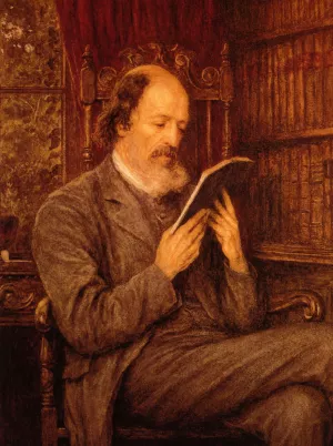 Alfred Lord Tennyson Oil painting by Helen Allingham