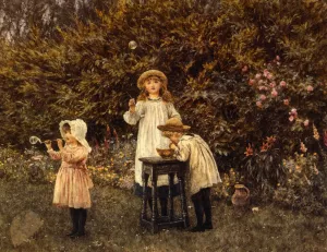 Bubbles painting by Helen Allingham