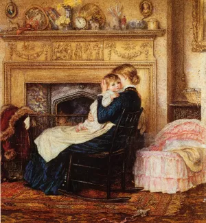 In the Nursery painting by Helen Allingham