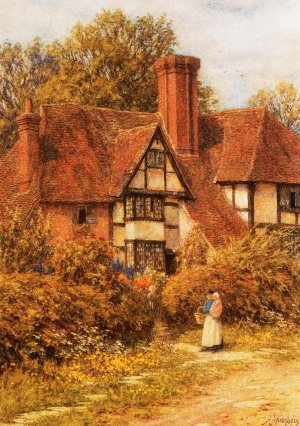 Manor House, Kent by Helen Allingham Oil Painting
