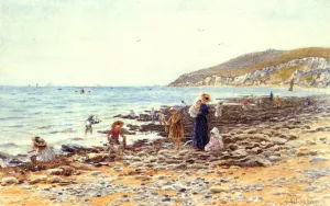 Near Beachy Head Oil painting by Helen Allingham