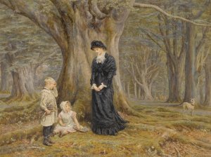 The lady of the manor by Helen Allingham Oil Painting