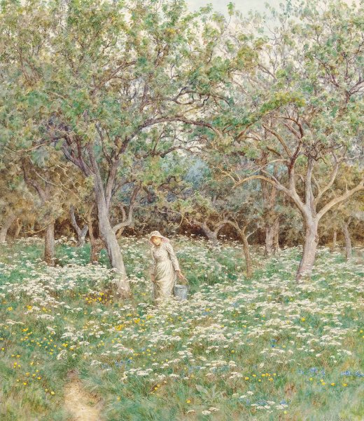 Woodland Flowers by Helen Allingham - Hand-Painted Oil Painting Reproduction