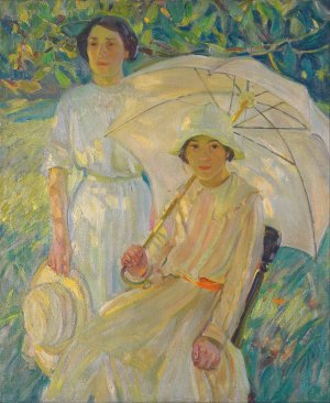 White Sunshade No.2 by Helen Galloway Mcnicoll Oil Painting