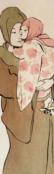 A Japanese Madonna  by Helen Hyde - Hand-Painted Oil Painting Reproduction