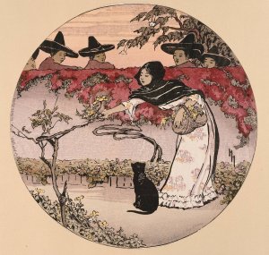 A Mexican Coquette Oil painting by Helen Hyde