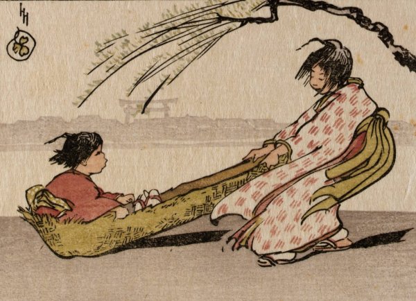 A Windy Ride  by Helen Hyde - Hand-Painted Oil Painting Reproduction