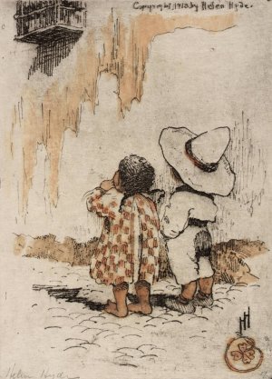 Alfonso and Conchita by Helen Hyde Oil Painting
