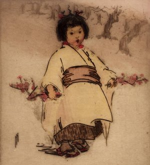 Blossom Child by Helen Hyde Oil Painting