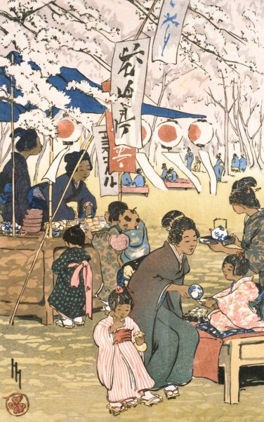 Main Product Photo of Blossom Time in Tokyo  Painting by Helen Hyde