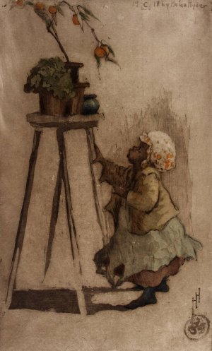 Forbidden Fruit by Helen Hyde Oil Painting