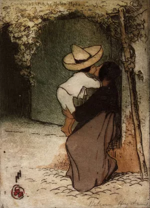 In Mexico by Helen Hyde Oil Painting