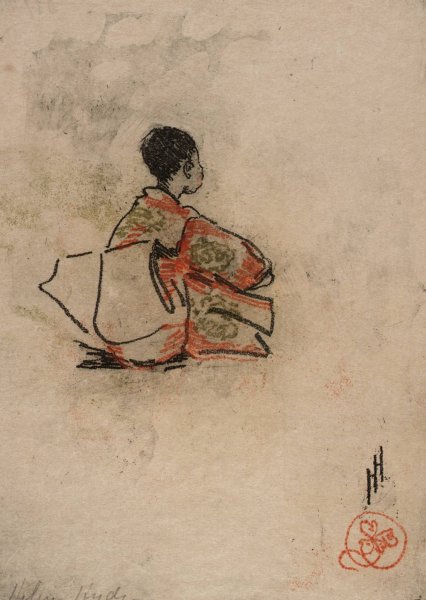 Main Product Photo of Little Dancer of the 'No' Painting by Helen Hyde