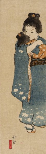 O Tsuyu San  by Helen Hyde - Hand-Painted Oil Painting Reproduction