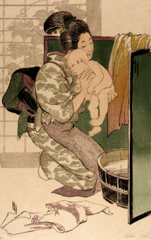 The Bath by Helen Hyde Oil Painting