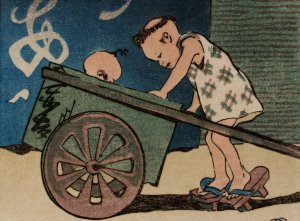 The Go-Cart by Helen Hyde Oil Painting