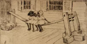 The Joggling Board by Helen Hyde Oil Painting