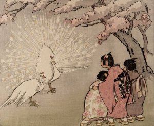 The White Peacock by Helen Hyde Oil Painting