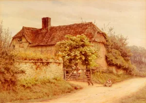 A Berkshire Cottage by Helen Mary Elizabeth Allingham R.W.S - Oil Painting Reproduction