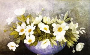 Peonies by Helen Searle - Oil Painting Reproduction